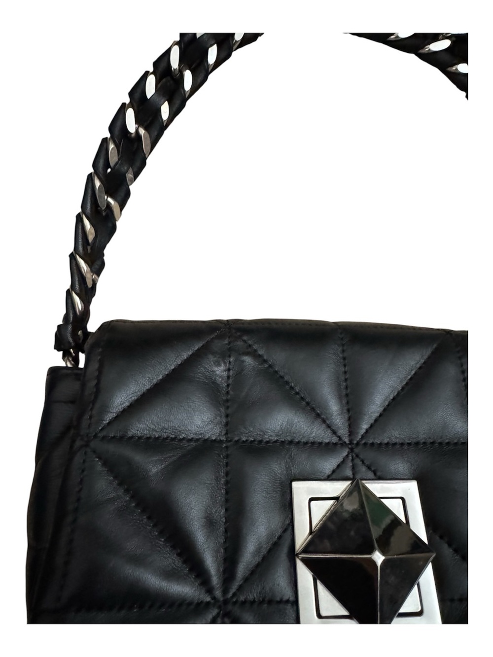 Sonia Rykiel Quilted Leather Chain Shoulder Bag - Gem